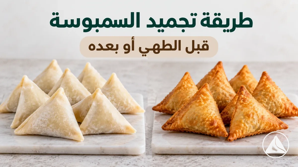 سمبوسات مرتبة للتجميد قبل الطهي أو بعده