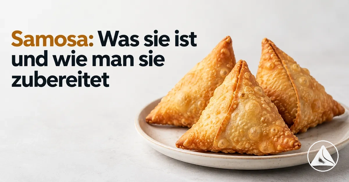 Frisch zubereitete Samosas mit knusprigem dreieckigem Teigmantel