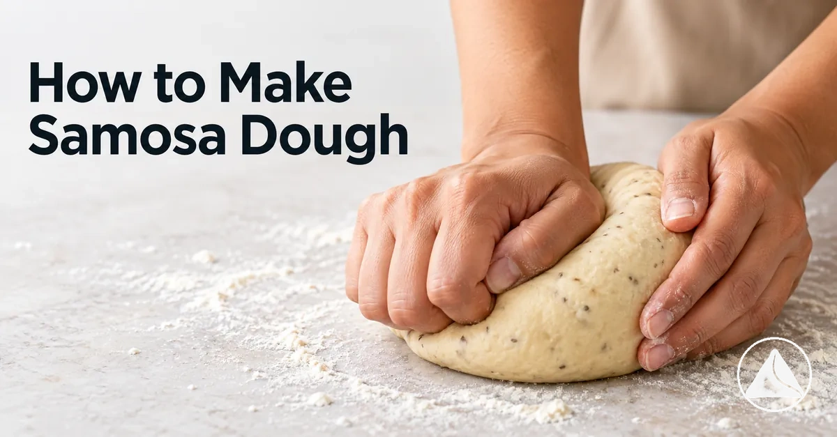 Samosa dough being kneaded to a firm workable consistency