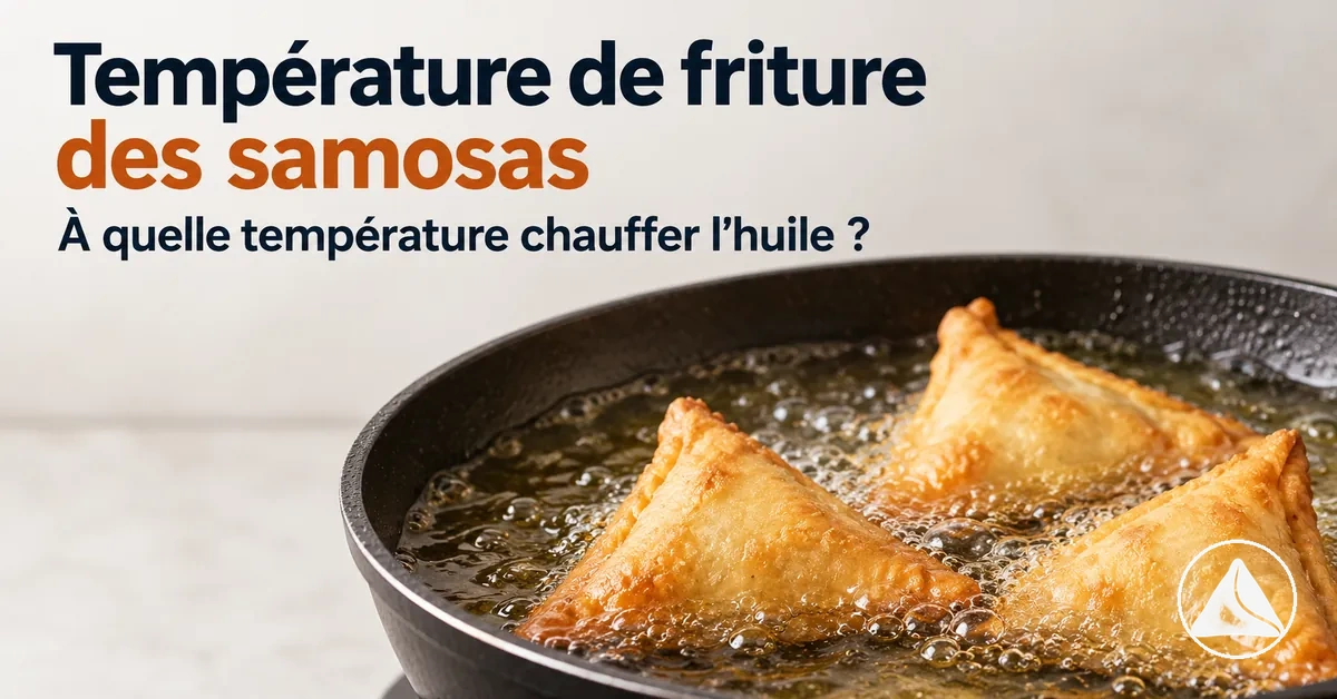 Samosas frits dans une huile maintenue à une température contrôlée
